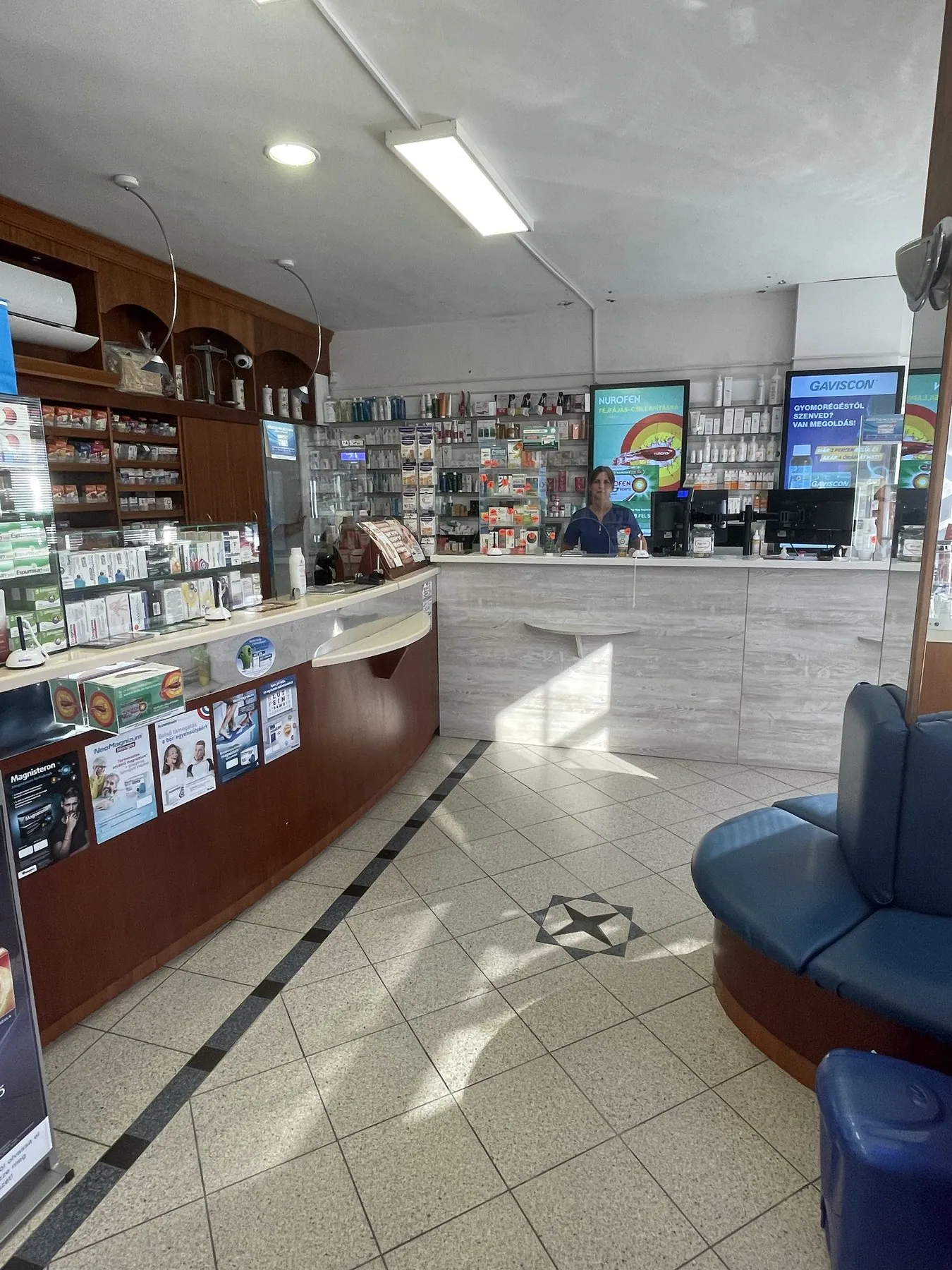 The counter and the waiting area