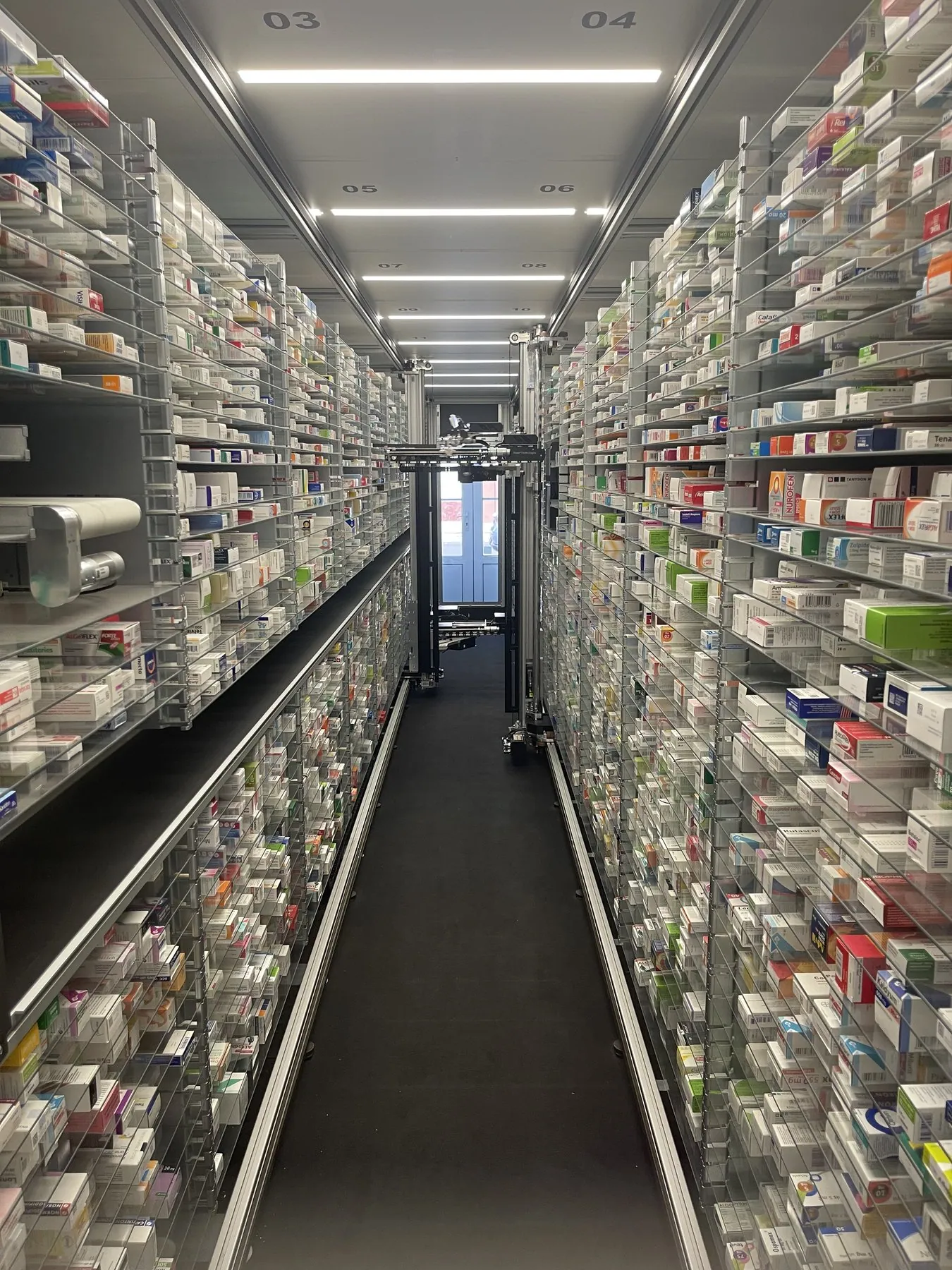 Inside the medicine-dispensing robot